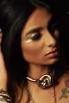 Rejuvenate Jewels_Silver Plated Single Knot Metallic Necklace _Online_at_Aza_Fashions