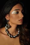 Buy_Rejuvenate Jewels_Silver Plated Metallic Twisted Choker _at_Aza_Fashions
