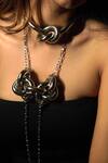 Shop_Rejuvenate Jewels_Silver Plated Chain Knot Necklace _Online_at_Aza_Fashions