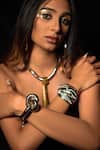 Buy_Rejuvenate Jewels_Silver Plated Aura Neckpiece _Online_at_Aza_Fashions