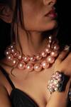 Rejuvenate Jewels_Pink Blush Pearl Double-layered Necklace _Online_at_Aza_Fashions