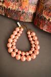 Shop_Rejuvenate Jewels_Pink Blush Pearl Double-layered Necklace _at_Aza_Fashions