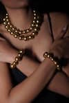 Rejuvenate Jewels_Gold Plated Two-layered Pearls Statement Necklace _Online_at_Aza_Fashions
