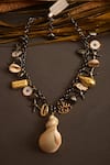 Buy_Rejuvenate Jewels_Silver Plated Coastal Charm Shell Necklace _at_Aza_Fashions