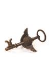 Shop_Rejuvenate Jewels_Gold Plated Key-shaped Statement Ring _at_Aza_Fashions