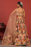Suruchi Parakh_Multi Color Georgette, Tissue Zari, Zardozi Handcrafted Bustier Lehenga Set _Online_at_Aza_Fashions