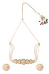 Shop Nazaakat By Samara Singh White Faux Diamonds Kundan Embellished Necklace Set at Aza Fashions Shop_Nazaakat By Samara Singh_White Faux Diamonds Kundan Embellished Necklace Set _at_Aza_Fashions