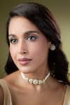Buy Nazaakat By Samara Singh White Faux Diamonds Kundan Embellished Necklace Set Buy_Nazaakat By Samara Singh_White Faux Diamonds Kundan Embellished Necklace Set