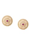 Buy_Nazaakat By Samara Singh_Red Kundan Choker Necklace Set _Online_at_Aza_Fashions