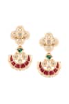 Buy_Nazaakat By Samara Singh_Red Ruby And Green Kundan Choker Necklace Set _Online_at_Aza_Fashions