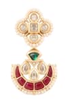 Nazaakat By Samara Singh_Red Ruby And Green Kundan Choker Necklace Set _at_Aza_Fashions