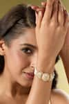 Buy_Nazaakat By Samara Singh_White Imitation Gemstones Kundan Bracelet _Online_at_Aza_Fashions