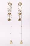 Shop_Dugran By Dugristyle_Multi Color Stones, Beads, Pearls Hara Khazana Drop Earrings _at_Aza_Fashions