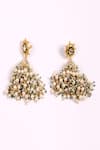 Buy_Dugran By Dugristyle_Green Pearls, Beads, Gemstones Hara Andaz Jhumkas _at_Aza_Fashions