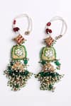 Buy_Dugran By Dugristyle_Multi Color Beads, Pearls, Crystals, Faux Diamonds Hari Hawa Jhumkas _at_Aza_Fashions