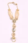 Buy_Dugran By Dugristyle_Green Beads, Gemstones, Pearls Sabz Laher Hath Phool _at_Aza_Fashions