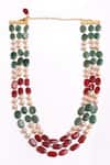 Buy_Dugran By Dugristyle_Multi Color Gehra Ishq Layered Necklace _at_Aza_Fashions