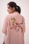 Ruchi Marodia_Pink Embroidery Mandarin Collar Hand Pastel Jacket _Online_at_Aza_Fashions