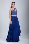 Shop Samyukta Singhania Blue Chinon Embroidery Sweetheart Neck Embellished Blouse With Draped Skirt Online at Aza Fashions Shop_Samyukta Singhania_Blue Chinon Embroidery Sweetheart Neck Embellished Blouse With Draped Skirt _Online_at_Aza_Fashions