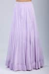 Buy_Samyukta Singhania_Purple Chinon Sequins Asymmetric Floral Embellished Blouse And Skirt Set _Online_at_Aza_Fashions