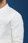 Shop_Arihant Rai Sinha_Cream Silk, Polyester, Viscose Embroidery, Sequins Chevron Sherwani Set _Online_at_Aza_Fashions
