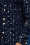 Buy_Arihant Rai Sinha_Blue Silk, Polyester, Viscose Embroidery, Sequins Linear Sherwani Set _Online_at_Aza_Fashions