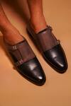 Buy_Dmodot_Black Handcrafted Double Monk Strap Shoes _at_Aza_Fashions