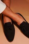 Shop Dmodot Black Suede Tassel Loafer at Aza Fashions Shop_Dmodot_Black Suede Tassel Loafer _at_Aza_Fashions