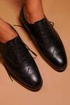 Shop_Dmodot_Black Leather Brogue Oxfords _at_Aza_Fashions