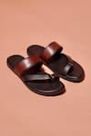 Buy_Dmodot_Black Handmade Strap Sandals _at_Aza_Fashions