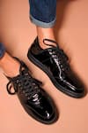 Buy_Dmodot_Black Patent Leather Sneakers _at_Aza_Fashions