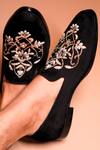 Buy_Dmodot_Black Zari Zardosi Work Loafers _at_Aza_Fashions