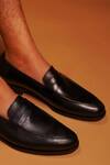 Shop Dmodot Black Penny Loafer Shoes at Aza Fashions Shop_Dmodot_Black Penny Loafer Shoes _at_Aza_Fashions