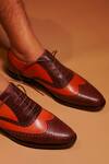 Dmodot Brown Leather Brogue Oxfords Online at Aza Fashions Dmodot_Brown Leather Brogue Oxfords _Online_at_Aza_Fashions