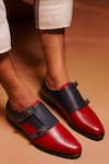 Buy_Dmodot_Black Handcrafted Double Monk Strap Shoes _at_Aza_Fashions