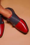 Dmodot_Black Handcrafted Double Monk Strap Shoes _Online_at_Aza_Fashions