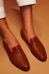 Buy_Dmodot_Brown Leather Woven Loafers _at_Aza_Fashions