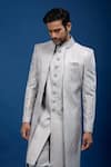 Buy Arihant Rai Sinha Gray Silk Embroidery Sherwani Set Online at Aza Fashions Buy_Arihant Rai Sinha_Gray Silk Embroidery Sherwani Set _Online_at_Aza_Fashions