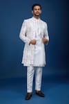 Shop Arihant Rai Sinha Cream Silk Embroidery Sherwani Set Online at Aza Fashions Shop_Arihant Rai Sinha_Cream Silk Embroidery Sherwani Set _Online_at_Aza_Fashions