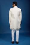 Shop_Arihant Rai Sinha_Cream Silk, Dupion Embroidery Sherwani Set _at_Aza_Fashions