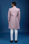 Shop_Arihant Rai Sinha_Pink Silk, Dupion Embroidery Sherwani Set _at_Aza_Fashions