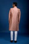 Shop_Arihant Rai Sinha_Pink Silk, Dupion Butti Pattern Sherwani With Pant _at_Aza_Fashions