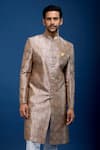 Shop_Arihant Rai Sinha_Multi Color Silk, Dupion Butti Pattern Sherwani With Pant _Online_at_Aza_Fashions