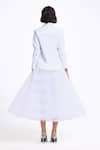 Shop_Gauri & Nainika_Ivory Tulle Tea Length Skirt _at_Aza_Fashions