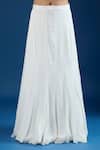 Samyukta Singhania_White Chinon Sequins Asymmetric Embroidered Blouse And Skirt Set _Online_at_Aza_Fashions