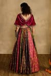Shop_Reeti Arneja - Theklub_Pink Handloom Cotton, Silk Beads, Tassels Rani Rouze Floral Pattern Lehenga Set _at_Aza_Fashions