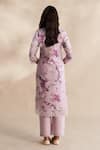 Shop Roze Lilac Cambric, Cotton, Kota Doria Embroidery Samaira Floral Pattern Kurta Set at Aza Fashions Shop_Roze_Lilac Cambric, Cotton, Kota Doria Embroidery Samaira Floral Pattern Kurta Set _at_Aza_Fashions