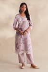 Buy Roze Lilac Cambric, Cotton, Kota Doria Embroidery Samaira Floral Pattern Kurta Set Online at Aza Fashions Buy_Roze_Lilac Cambric, Cotton, Kota Doria Embroidery Samaira Floral Pattern Kurta Set _Online_at_Aza_Fashions
