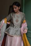 Buy_Shorshe Clothing_Multi Color Tissue Block Dupatta _Online_at_Aza_Fashions