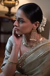 Buy_Shorshe Clothing_Green Gota Patti, Zari Shalimar Bagh Saree _Online_at_Aza_Fashions